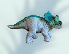 Vintage 1997 Safari Triceratops Baby Dinosaur Figure Toy Collectible