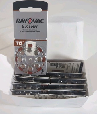 Lot Rayovac Extra Advanced Hearing Aid Battery Size 312 (10 Packs) EXP DEC 2024