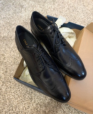 Cole Haan Men's Black Leather Wingtip Lace-Up Oxford Dress Shoes Size 11