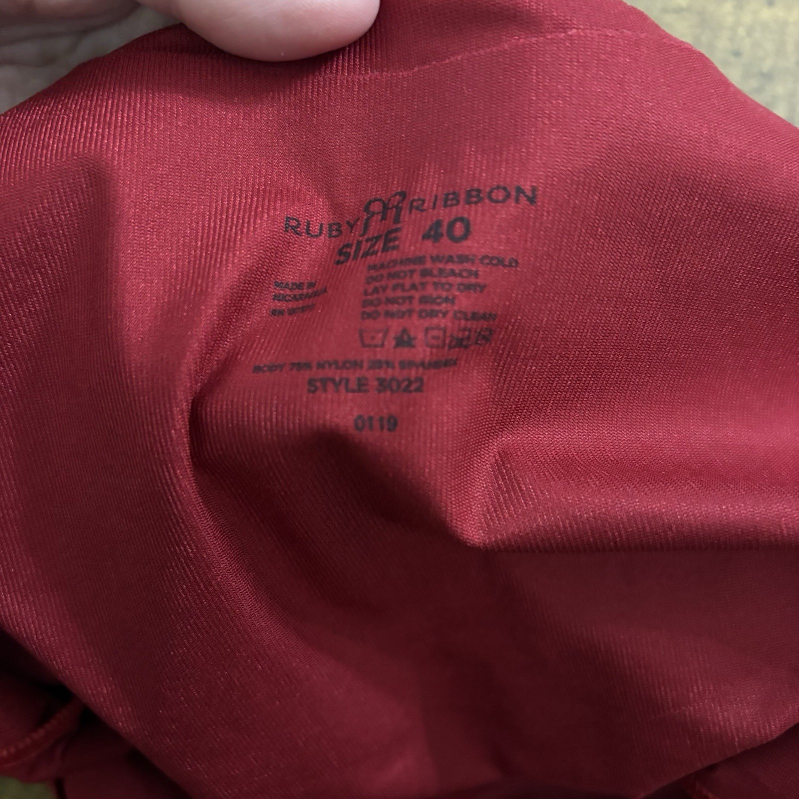 Ruby Ribbon full support Cami red size 40 cl - image 3