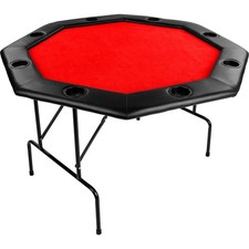 GAMES PLANET&reg; Pokertisch 122x122x76cm, rot