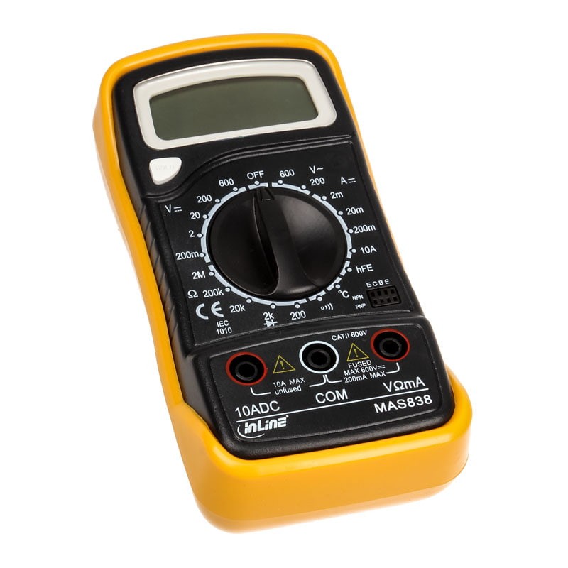 Multimetro InLine 43117 Rosso: Tester Digitale Temperatura 3-in-1