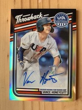 Vance Honeycutt 2026 Panini USA Stars & Stripes Throwback Auto /99 #TS-VH 