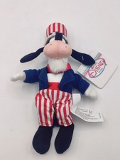 The Disney Store Uncle Sam Goofy 9" Mini Bean Bag Plush Toy New W/Tags
