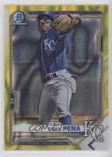 2021 Bowman Draft Chrome Yellow Lava Refractor 62/75 Erick Pena #BDC-178 14mx