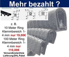 Kantenschutz 1-2 Gummi Kanten Klemm Profil f�...