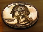 1964 D  Gem BU Quarter 90% Silver MONSTER  TONING  #904 ~ 1