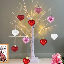 Valentine Tree, Valentines Day Centerpiece for Table, Lighted Valentine Decor...