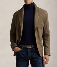 Polo Ralph Lauren Brown Herringbone Modern Fit Sports Jacket Blazer 40L NWT 448