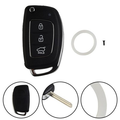For Hyundai Santa fe Sonata Tucson Elantra Key Shell Cover 4 Button Replacement