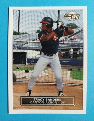 Tracy Sanders RC 1992-93 Fleer Excel Minor Leagues #167 Canton-Akron Indians