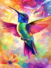 Diamond Art Kits for Adults Hummingbird, DIY 5D Diamond Painting Kit for Beginne