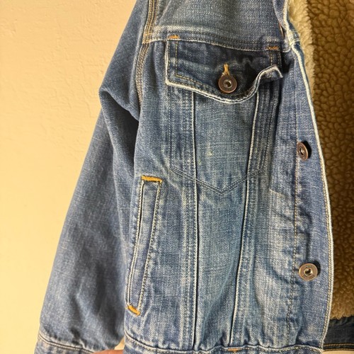GapKids Unisex Sherpa Lined Jean Jacket Size Large - Picture 2 of 7