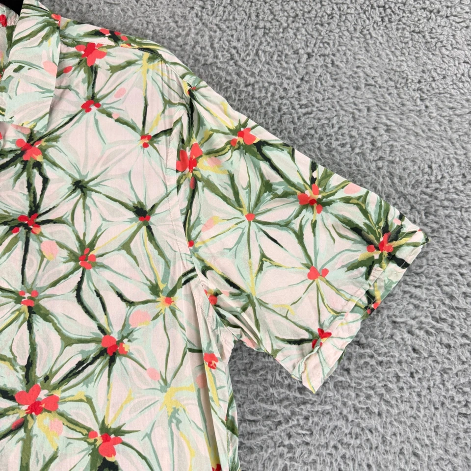 Camisa con botones AllSaints Yukka para hombre talla X-grande verde hawaiana manga corta Foto 4 de 4