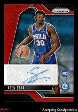 2024-25 Panini Prizm Rookie Signatures Red Adem Bona 38/99 RC AUTO THUNDER