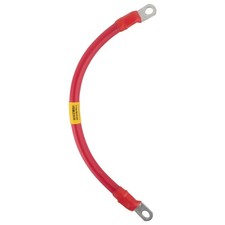 1/0 Red Battery Interconnect Cable 12" with 3/8" Lugs ASSEMBLED IN USA