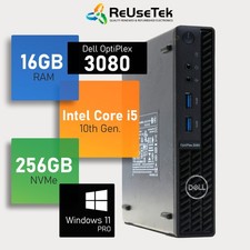 Dell OptiPlex 3080 Micro Intel i5-10500 2.30GHz 16GB RAM 256GB NVMe Win 11 Pro