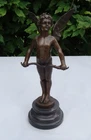 Art Deco Style Statue Sculpture Angel Art Nouveau Style Bronze Signed