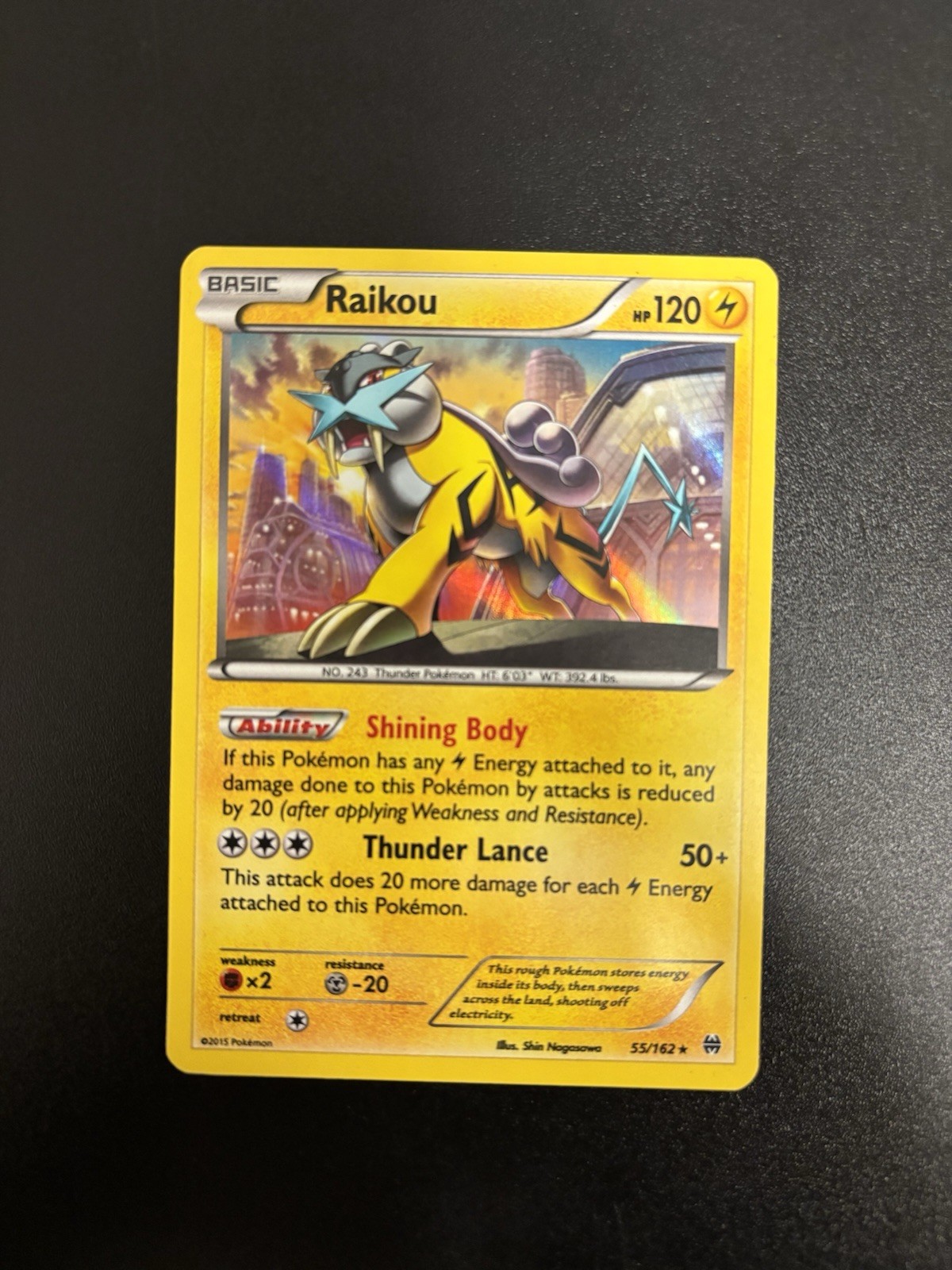 Pokemon TCG Raikou 55/162 Holo - BREAKthrough - MP