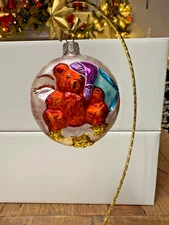Christopher Radko "Bearly Mooning" Bear on Moon Ornament 1995