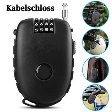 Kabelschloss Zahlenschloss Seilschloß Schloss Fahrradschloß Motorrad Helmschloss