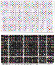 2 Box Letter Beads Kit, 1900 PCS Set Alphabet Beads for Bracelets, Round Number