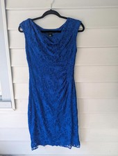 Lauren Ralph Lauren Blue Lace Midi Dress