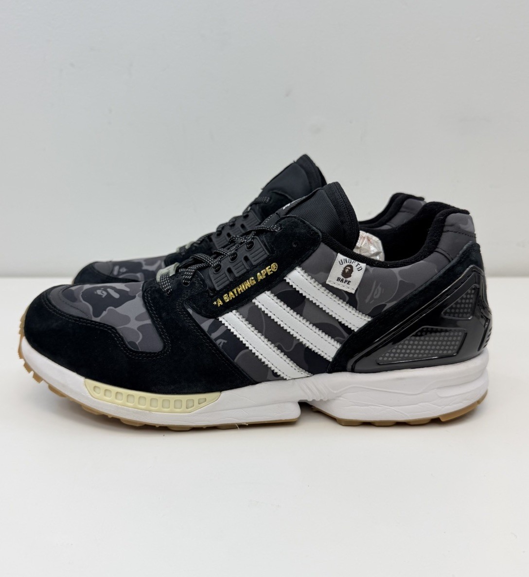 Size 10.5 - BAPE x Undefeated x adidas ZX 8000 A-ZX Series - Black Camo | Clean thumbnail 7