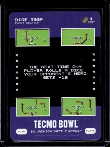 2026 Bo Jackson Battle Arena Tecmo Bowl Dice Trap First Edition Plays #PL26