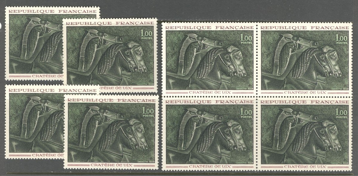 FRANCE 1966, ART, ARCHAEOLOGY: HORSES FROM VIX BRONZE, Scott 1149