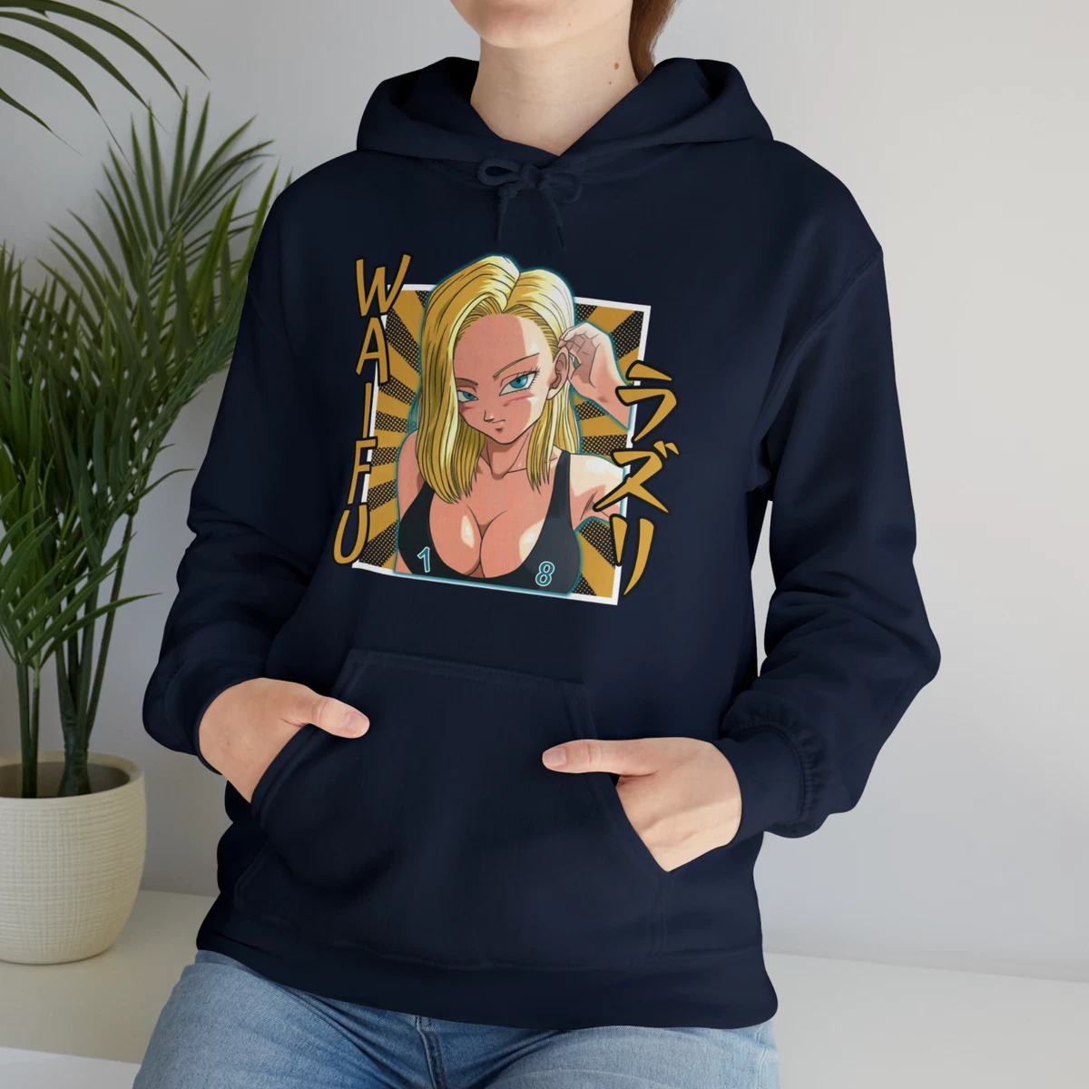 Waifu Android 18 Ecchi Japan Hoodie Anime Dragon Ball Z Sweatshirt