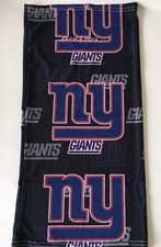 NY Giants Neck Gaiter, Adult Face Covering, Black Background Blue Letters