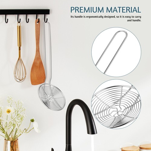 Stainless Steel Colander Baby Cooking Strainer Hot Pot Utensils Scoops - Imagen 3 de 12