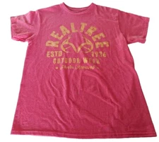 Realtree Red Shirt Size M Deer Antler Logo Outdoor Wear Hunter Approved Tee