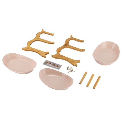 3-Tier Servierschalen Mit Ständer Snack Dessert Tablett Teller Rack Für Party - Afbeelding 17 van 22