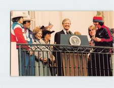Postcard Pres. Jimmy Carter hails the USA Olympic Hockey Team White House DC USA
