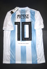 New 2018 World Cup Adidas Climalite Argentina Lionel Messi Home Jersey Shirt Kit