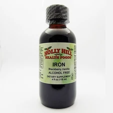 Holly Hill Health Foods, Liquid Iron Alcohol Free, Blackberry Vanilla,  4 Ounces