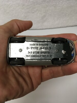 Crescent Toy Co. Jaguar D-Type Racing Car 3.5 Litre Sports Silver