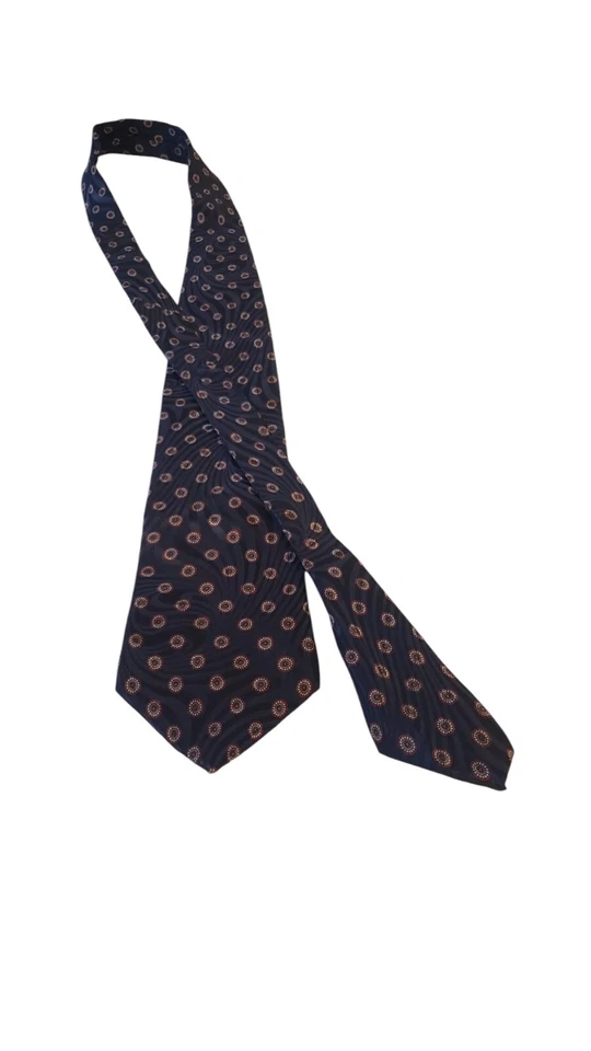 Laço Park Avenue masculino italiano luxo marinho floral seda terno empresarial igreja - Imagem 3 de 4