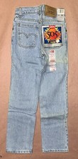 Vintage 1990 s Levis 505 Boys, Blue Jeans, Deadstock NWT, Size 11