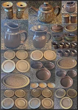 Franciscan Ceramics Stoneware, Vintage Madeira Dishes Sets - Options, 47 Pcs Ttl