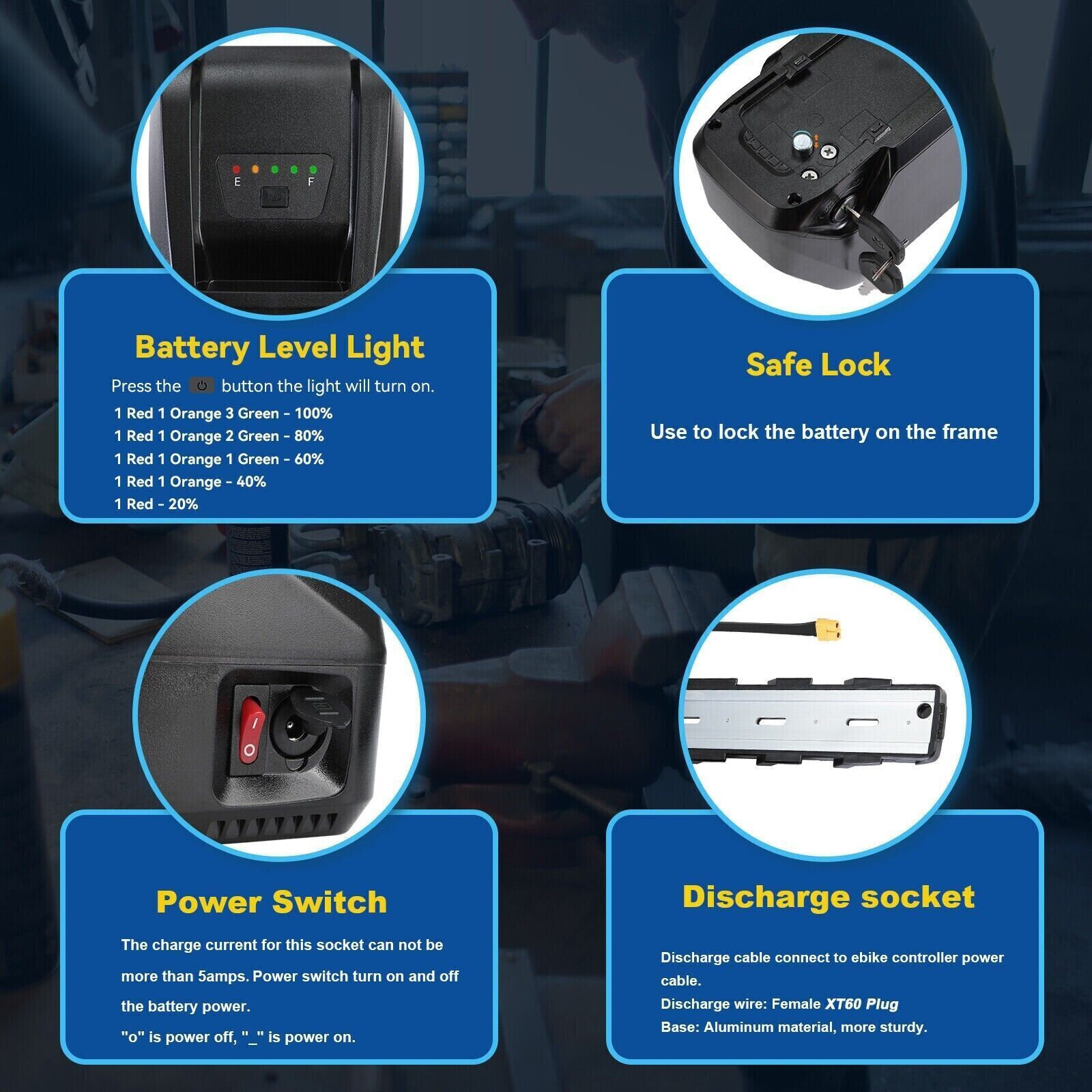 48V 15Ah Hailong Battery for 200W-1500W Ebike Electric Bike Lithium Battery BMS