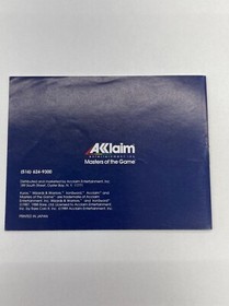 NES Iron Sword Wizards And Warriors II Manual / Nintendo &nbsp;Original *VERY GOOD*