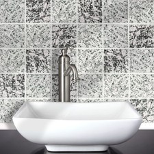 Self Adhesive Wall Tiles | Pack Of 18 Granite Mix 10cm Stick On Wall Tiles