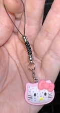 Hello Kitty Charm Phone Zipper Pull  Keychain Add On Attachment 
