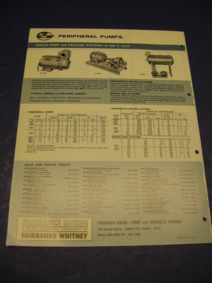 Fairbanks-Morse Pumps 1964 Catalog Asbestos History Fairbanks Whitney | eBay