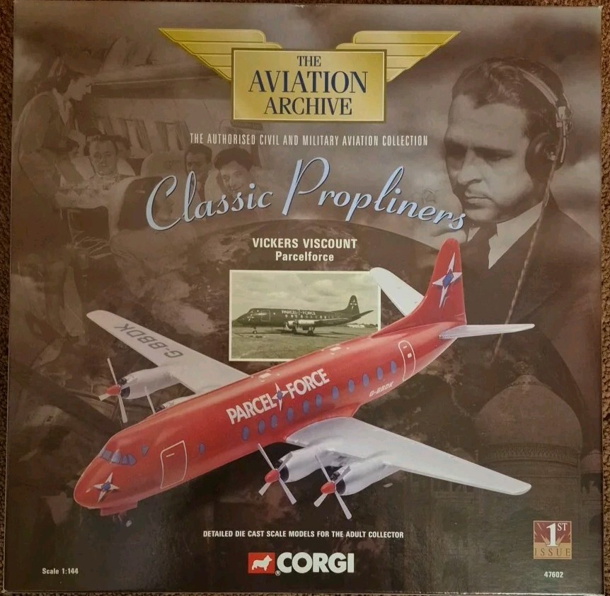 Corgi Aviation Classic Propliners Vickers Viscount Parcelforce 47602 1:144