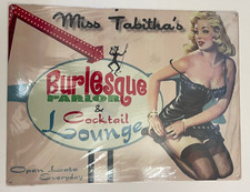 Miss Tabitha's Burlesque Parlor & Cocktail Lounge Metal Tin Sign Decor 16"x12"