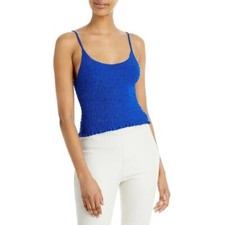 Aqua Womens Smocked Pullover Sleeveless Tank Top SIZE M